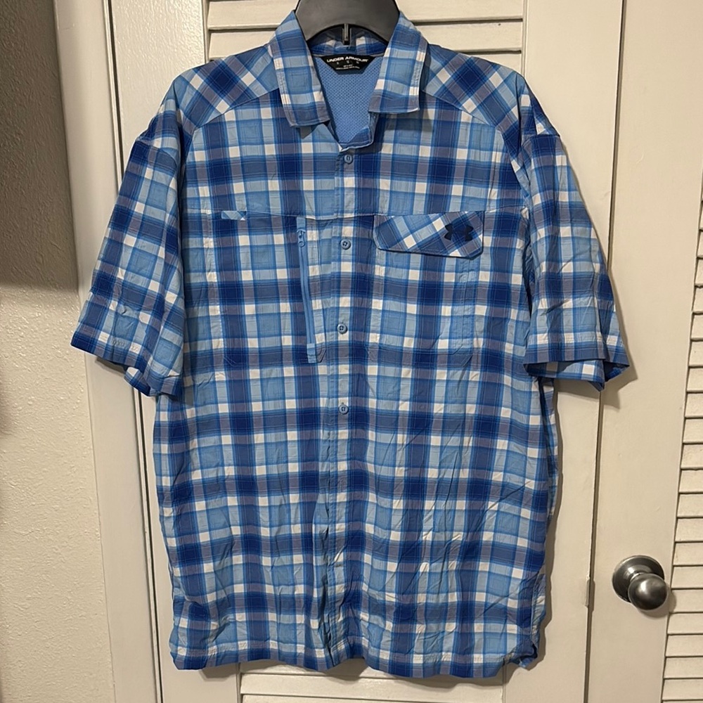 Under Armour Blue Casual Button Down Shirt